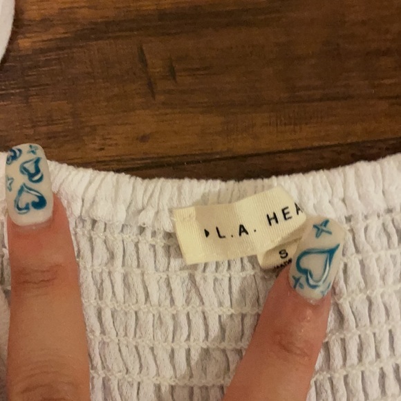 New Without Tags L.A. HEARTS White Frilly Crop Top - Picture 12 of 16